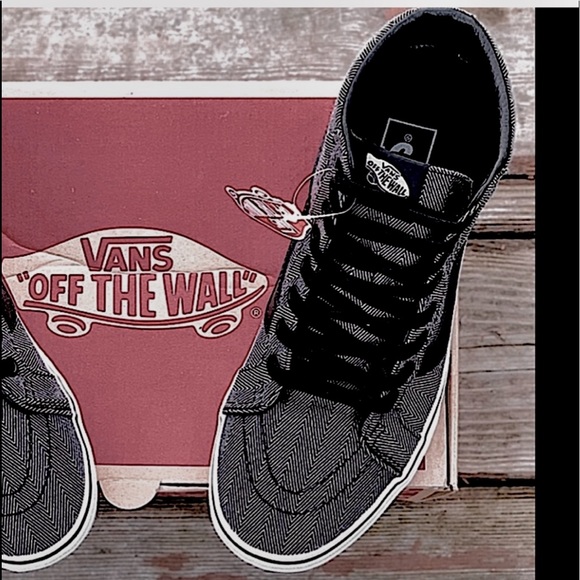 Vans Rare Herringbone Oversized SK8 Hi Top NIB - Picture 8 of 12